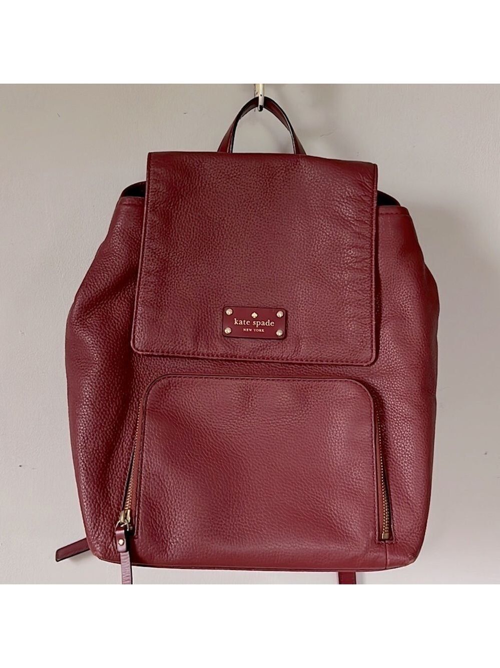 KATE Spade Women’s Red Leather Remington Place Perri Backpack